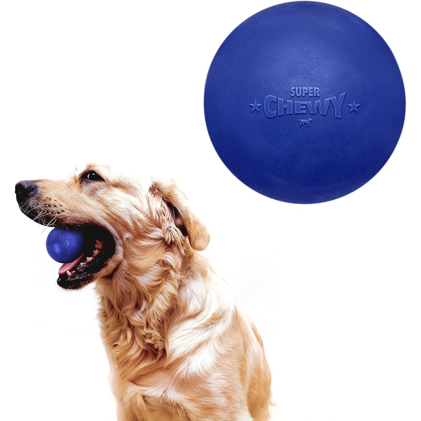 SuperChewy Tough Dog Ball Toy for Aggressive Chewers