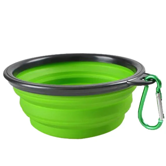 Collapsible Pet Silicone Dog Food Water Bowl Outdoor Travel