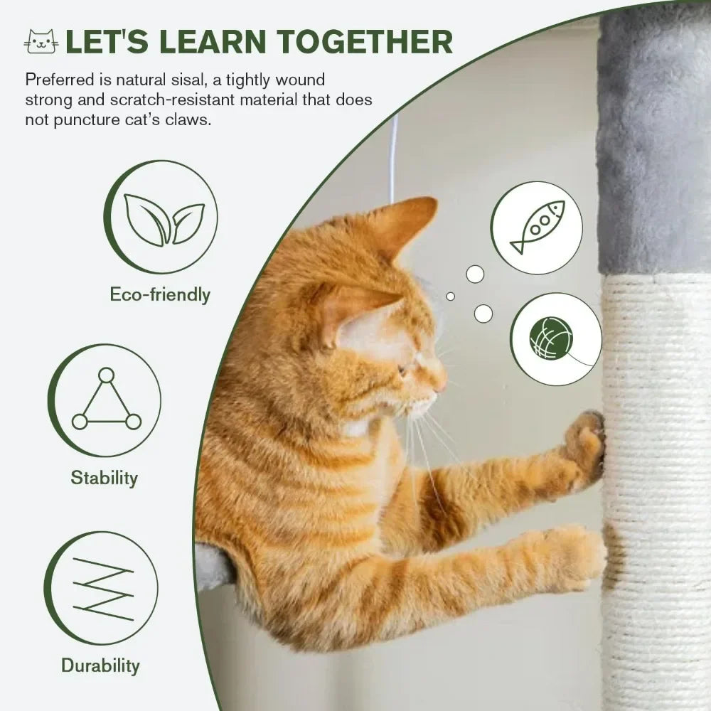 68 Inches Multi-Level Cat Tree for Large Cats Tower