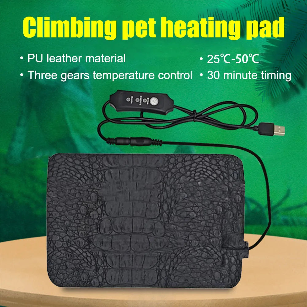 Pet Heating Pad Reptile Warm Heater USB Electric Blanket