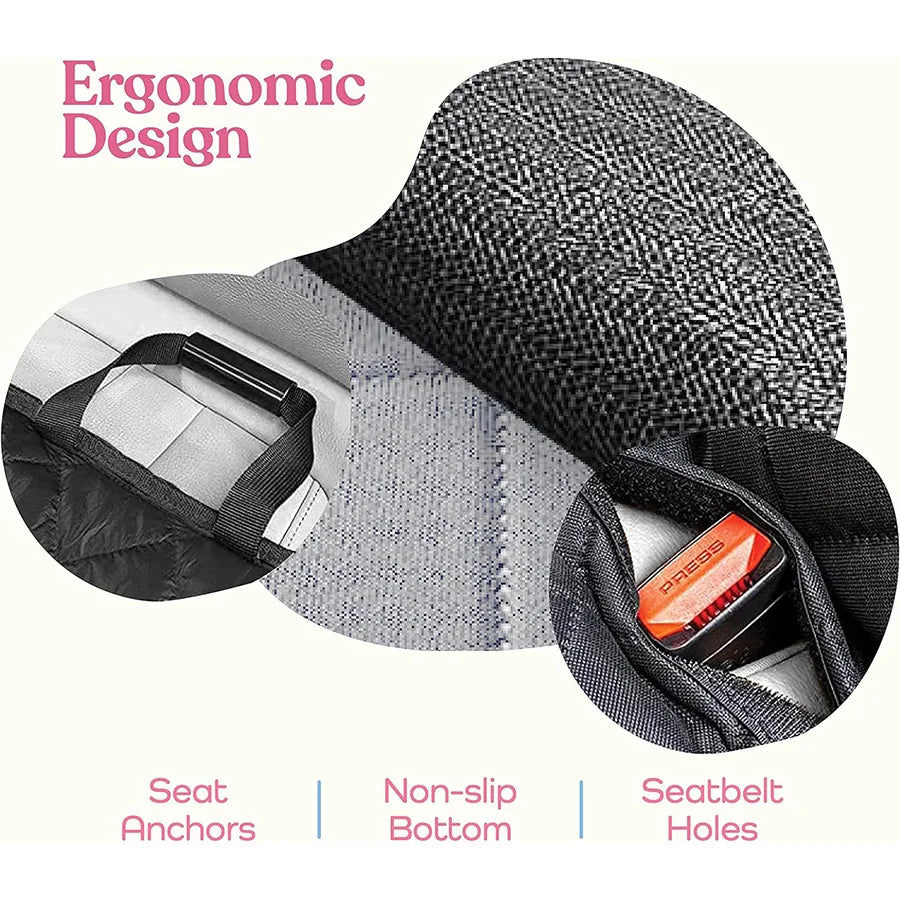 A Black Pet Car Mat With Gray Edging 100% Waterproof