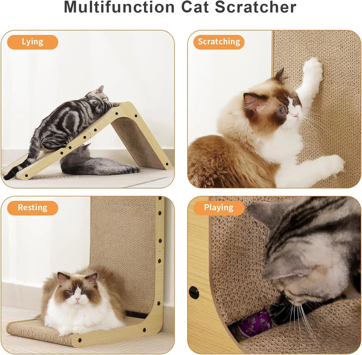 L Shape Cat Scratcher 23.6 Inch Cat Scratchers Indoor