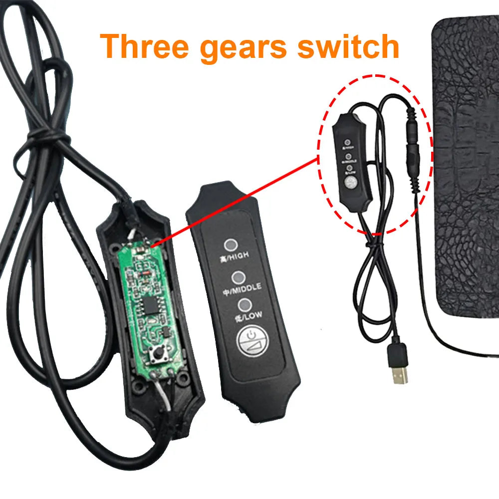 Pet Heating Pad Reptile Warm Heater USB Electric Blanket