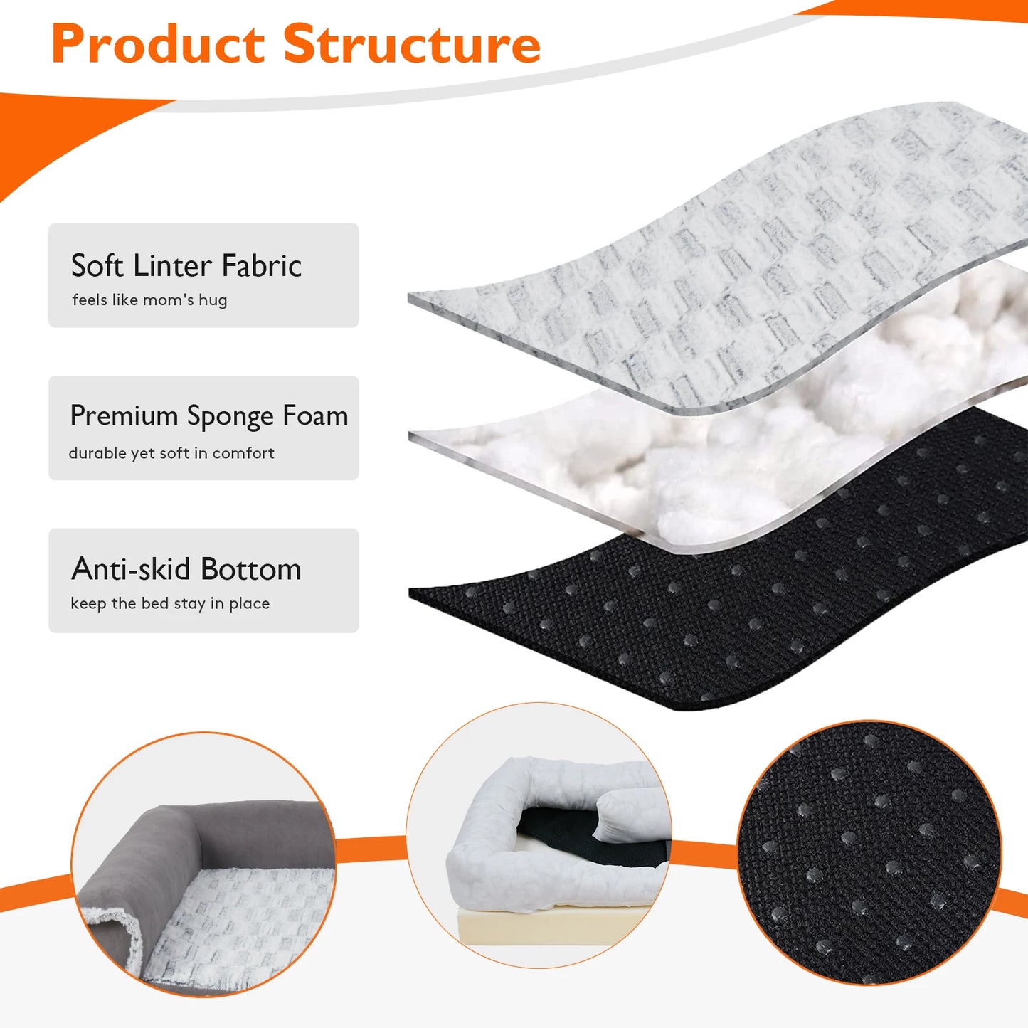 Waterproof Plush Dog Bed Warm Cat Cozy Lounger Machine Washable