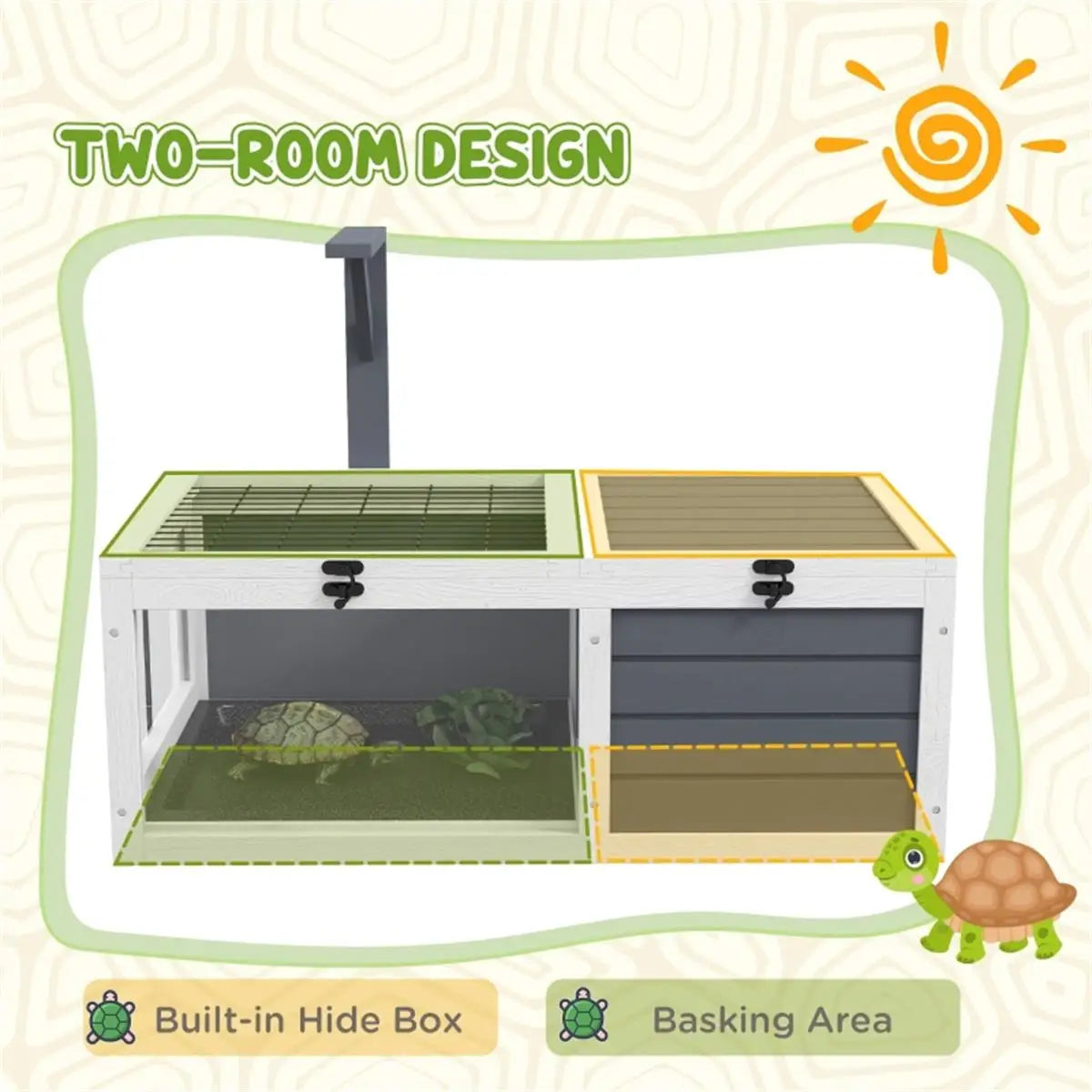 Deluxe Pet House for Tortoises & Small Animals Habitat