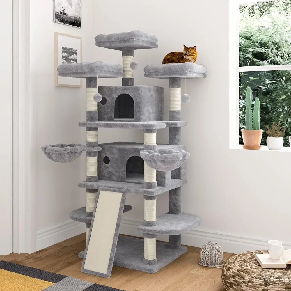 68 Inches Multi-Level Cat Tree for Large Cats Tower
