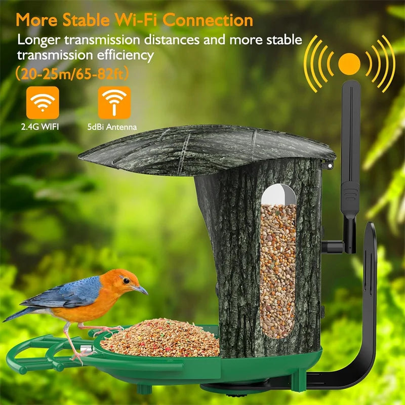Smart Bird Feeder Camera with 64G Card for Wild Birds