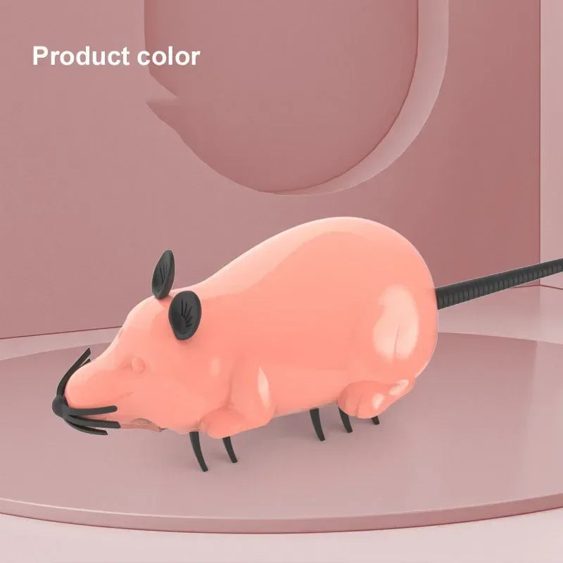 Cat Toy Electronic Remote Mouse Toys for Cats Interactive Teasing 360 Rotating Toy