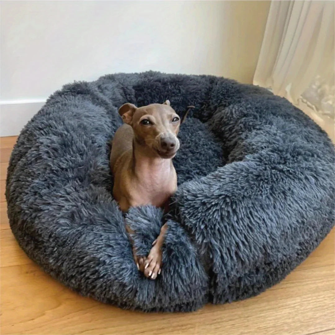 50-100cm Calming Donut Bed For Dog and Cat Super Soft Plush