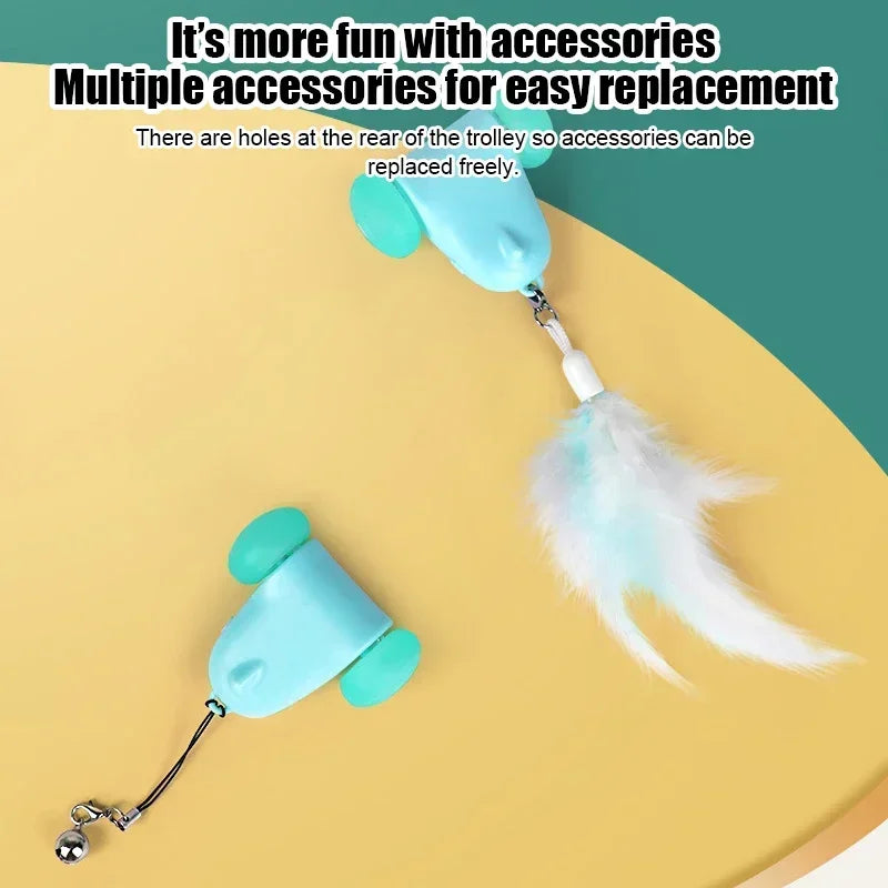 Running Mouse Cat Toys Interactive Colorful Light Teaser