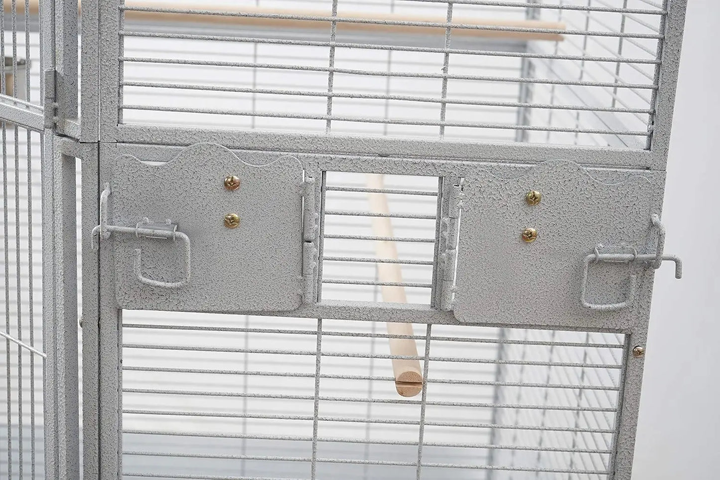 Corner Bird Cage for Cockatiel Parakeet Black and White