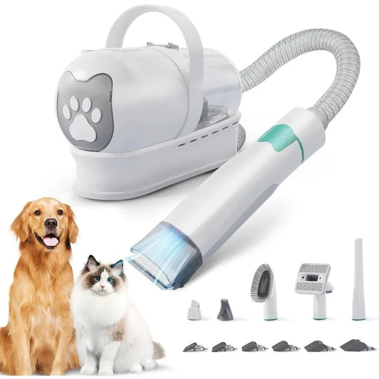 Vacuum with Pet Clipper Nail Grinder and 6 Grooming Tools
