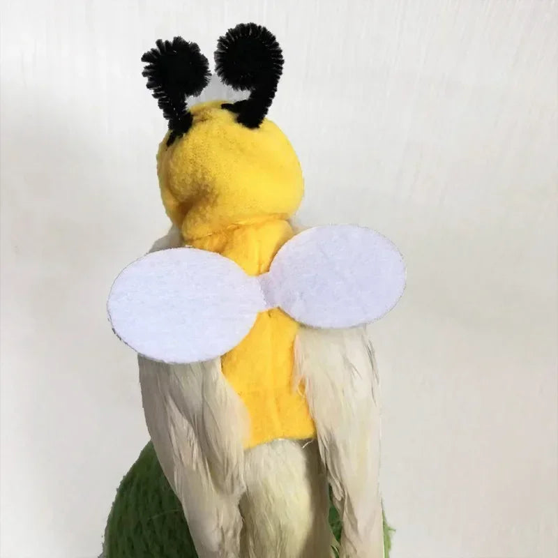Funny Bee Shaped Birds Clothes Flying Suit for Parrots