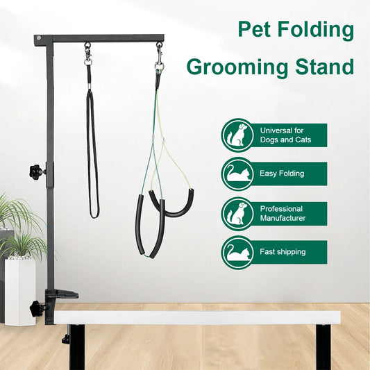 Stainless Steel Pet Foldable Grooming Bracket Adjustable Arm Support