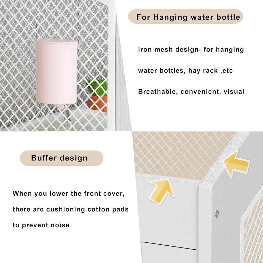 Hamster Cage with Storage Cabinet for Small Animals