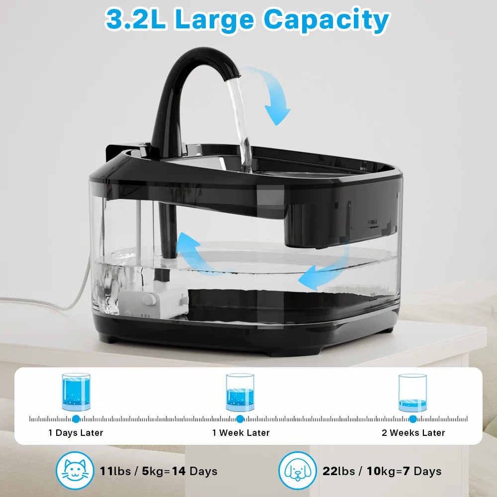 4.5L Large Capacity Cat Water Fountain Smart Pet Dispenser