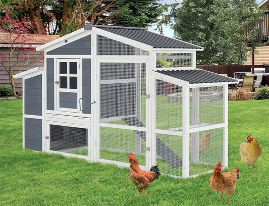 84” Large Chicken Coop for 8-10 Chickens Outdoor Hen House