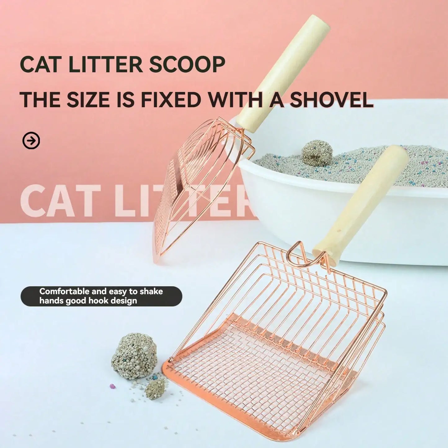 Cat Litter Scoop Fast Sifting Stainless Steel Poop Scooper