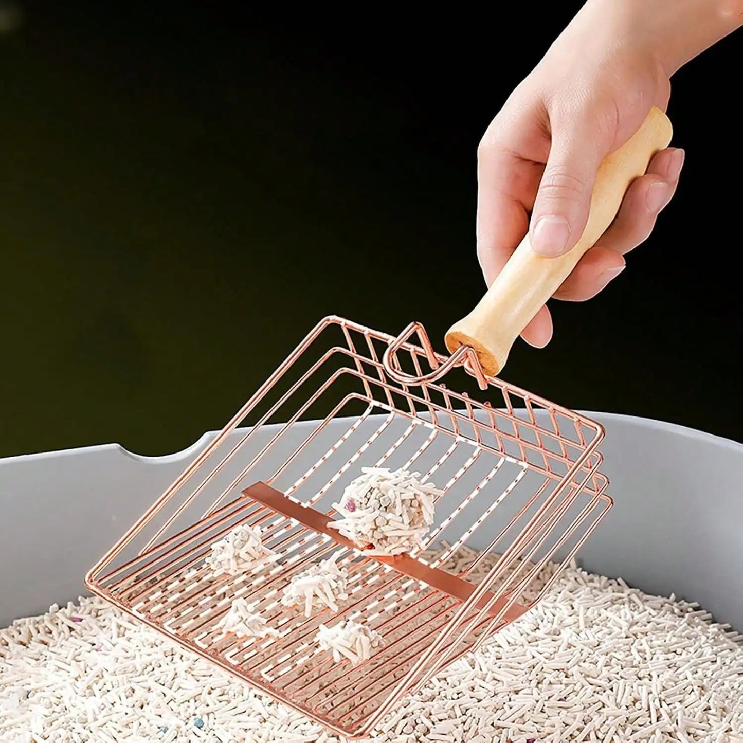 Cat Litter Scoop Fast Sifting Stainless Steel Poop Scooper