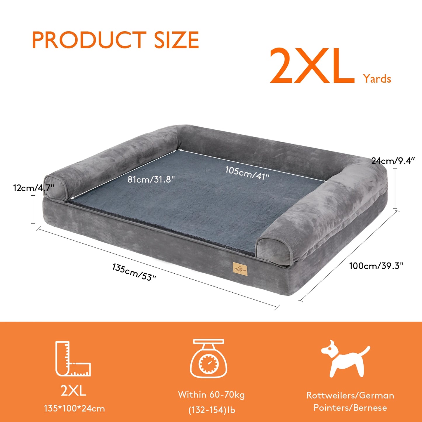 Dog Bed Extra Large Orthopedic Pet Mattress Cushion