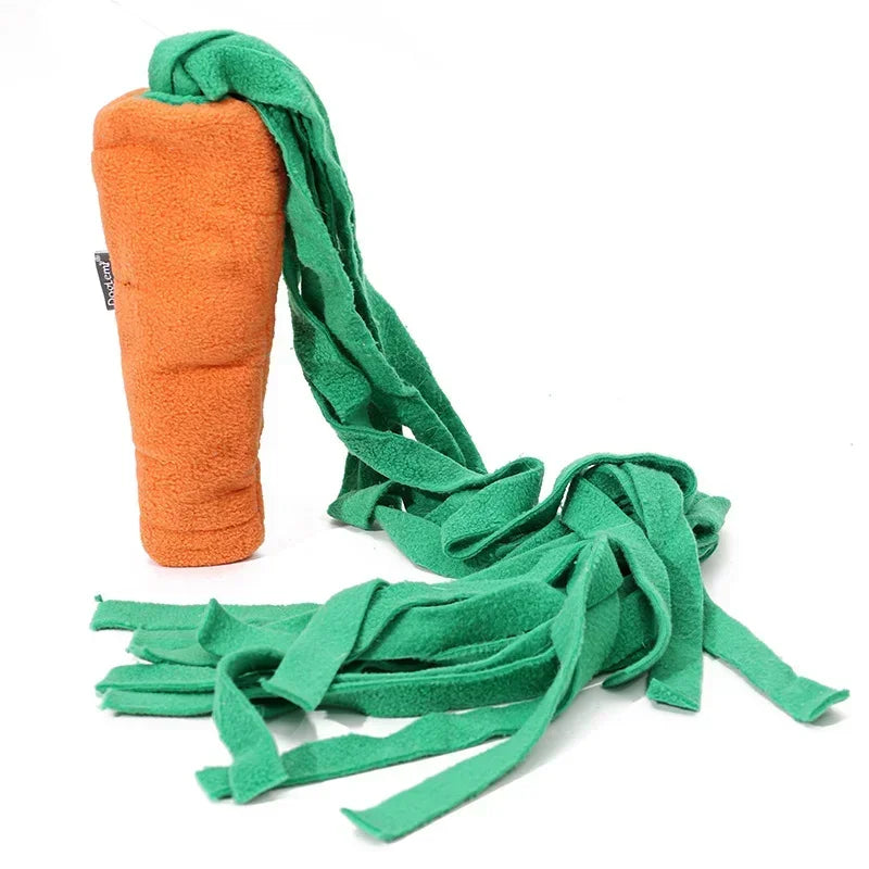 Dog Sniffing Toys for Small Dog Carrot Shape Squeaky