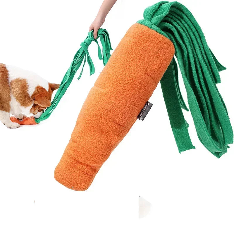 Dog Sniffing Toys for Small Dog Carrot Shape Squeaky