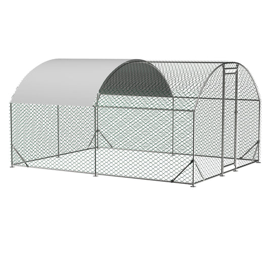 LZBEITEM Large Chicken Coop Dome Shaped Metal Run Cage
