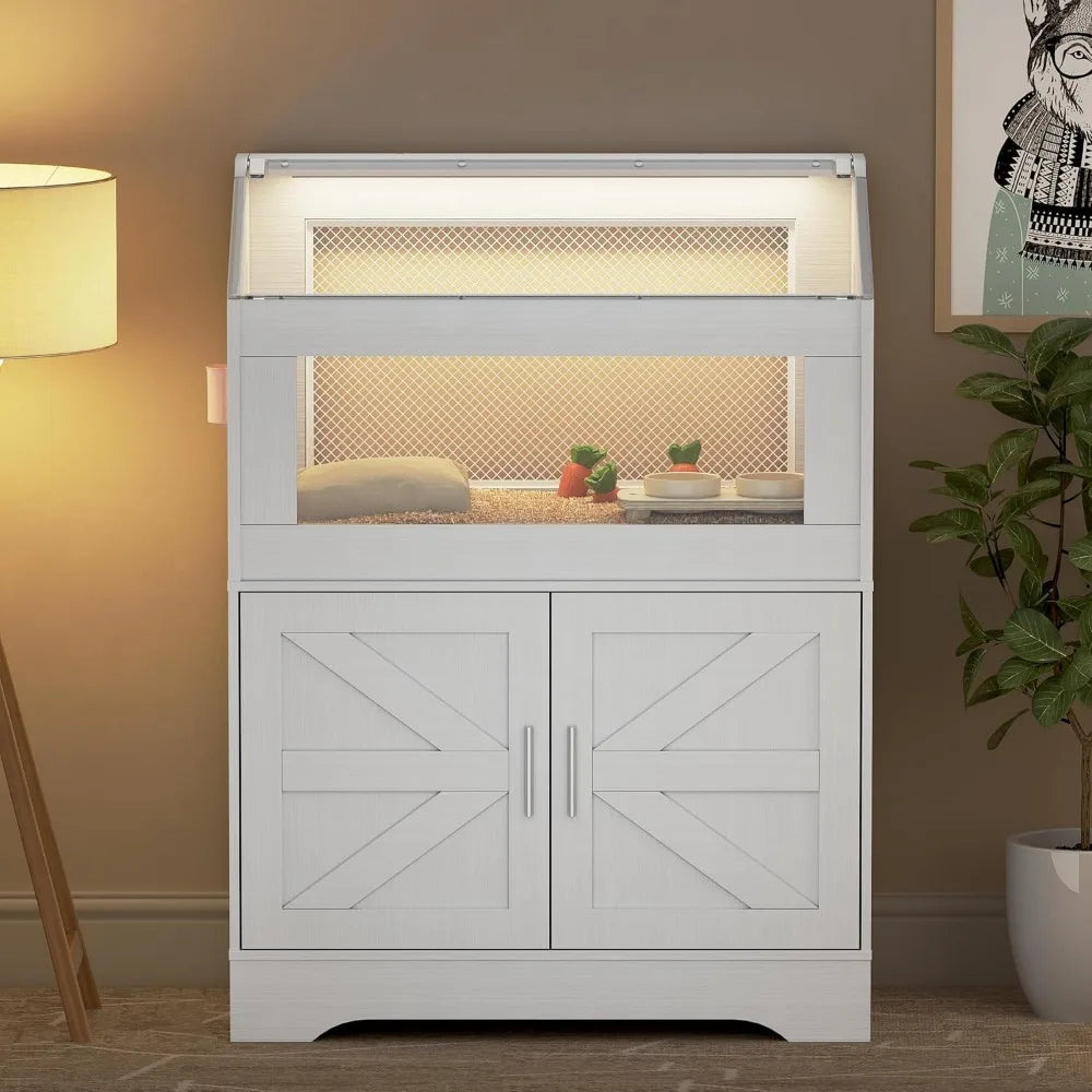 Hamster Cage with Storage Cabinet for Small Animals