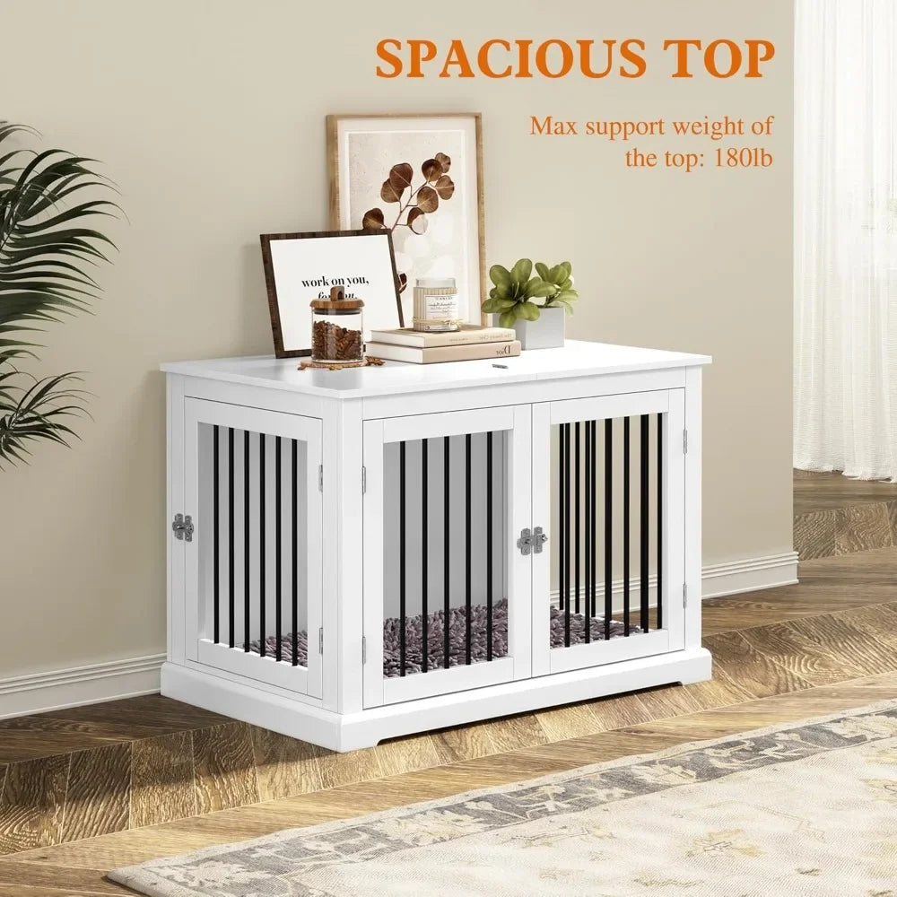 Furniture Style Dog Crate with Cushion for Small Dogs