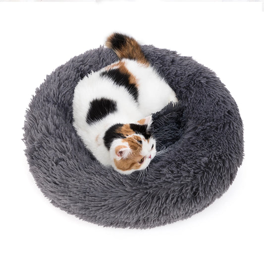 50-100cm Calming Donut Bed For Dog and Cat Super Soft Plush