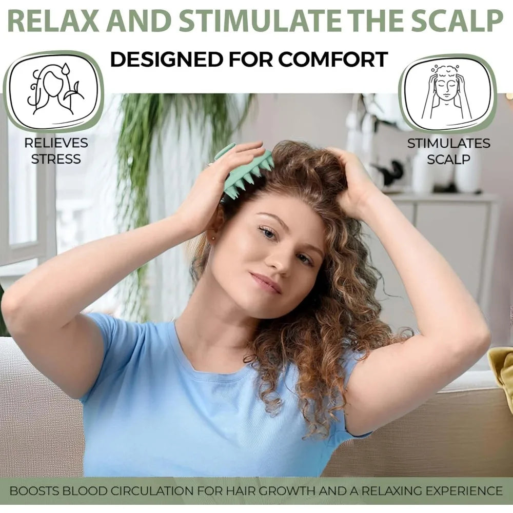 Scalp Massage Silicone Scalp Scrubber and Exfoliator