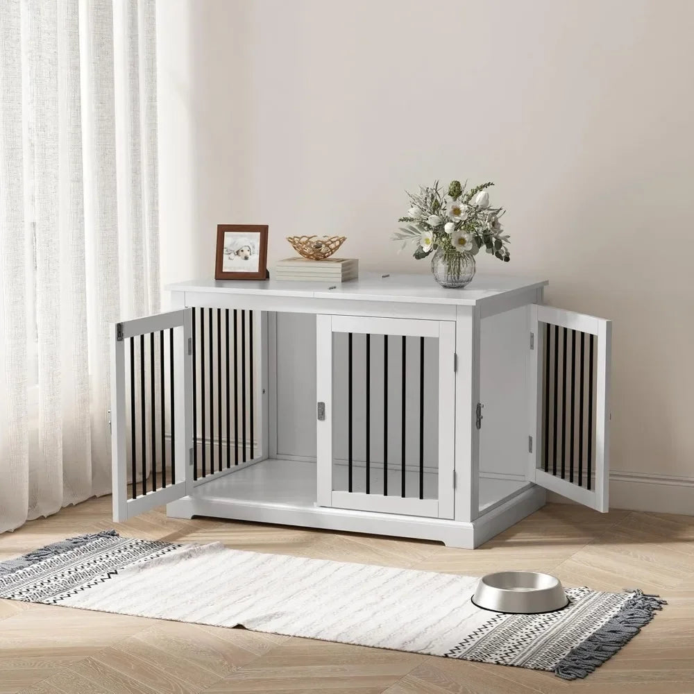 Furniture Style Dog Crate with Cushion for Small Dogs