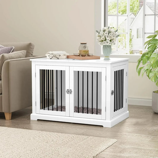 Furniture Style Dog Crate with Cushion for Small Dogs