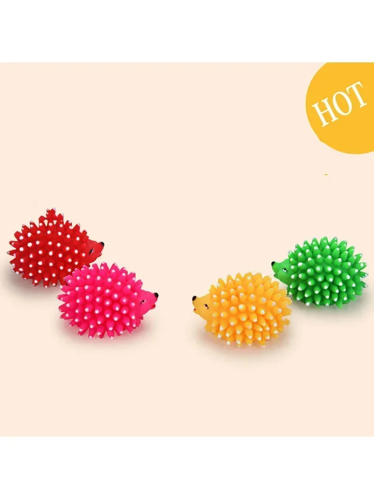 Realistic Hedgehog Soft Squeaky Pet Dog Ball Toys For Small Dogs