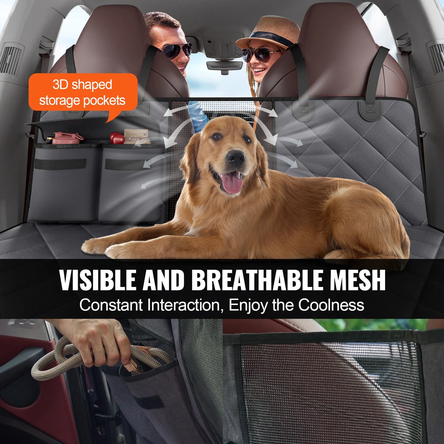 VEVOR Back Seat Extender for Dogs Waterproof Car Cover