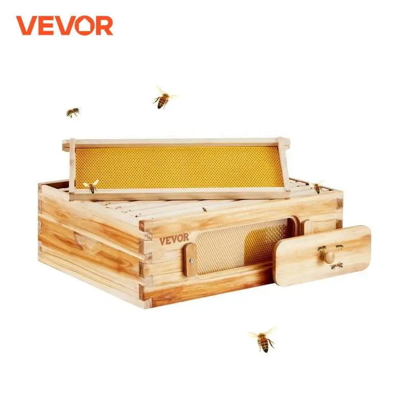 VEVOR Bee Hive Medium Box Starter Kit Natural Cedar Wood