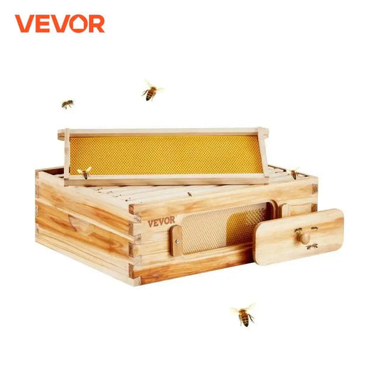 VEVOR Bee Hive Medium Box Starter Kit Natural Cedar Wood