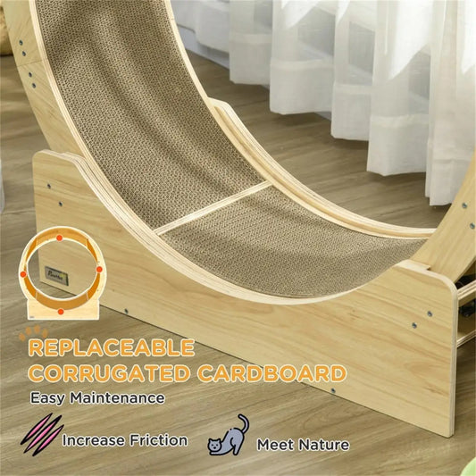 Cat Running Wheel & Scratching Board - Fun Exercise Toy for Cats