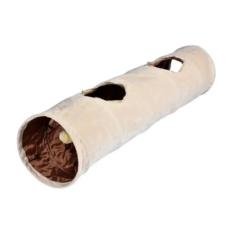 Pet Cat Toys Big Long Cat Tunnel with Ball Foldable Suede