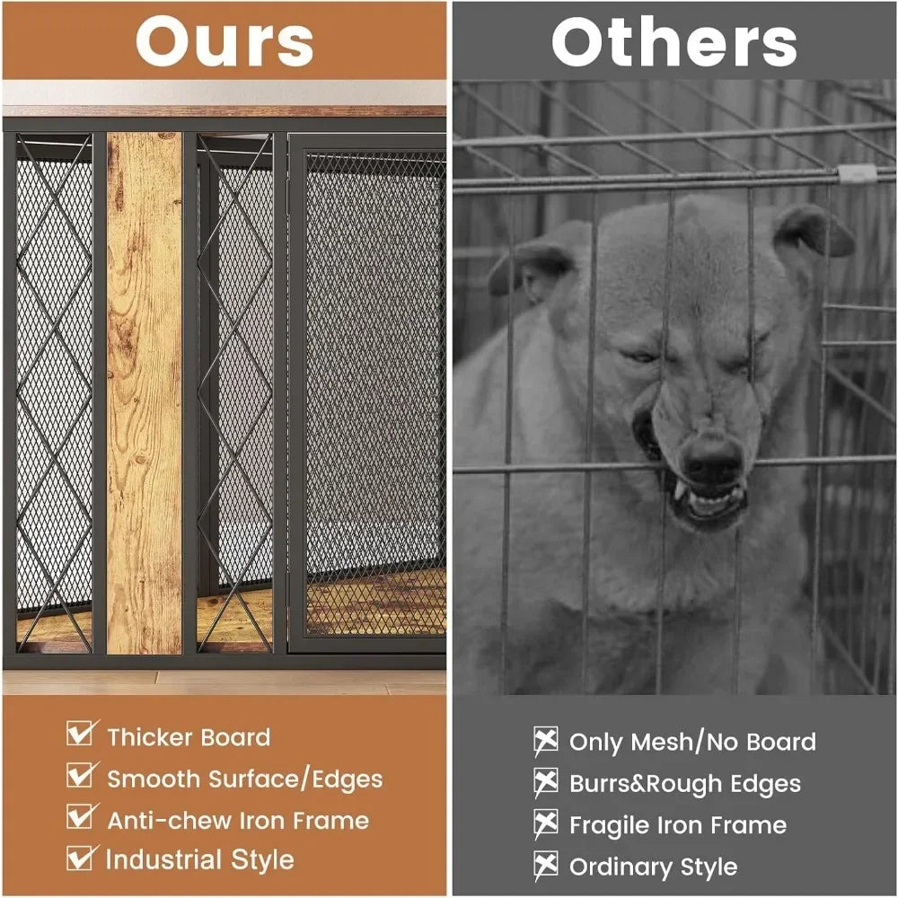 Corner Furniture Dog Crate 66 Inch Large Dog Kennel