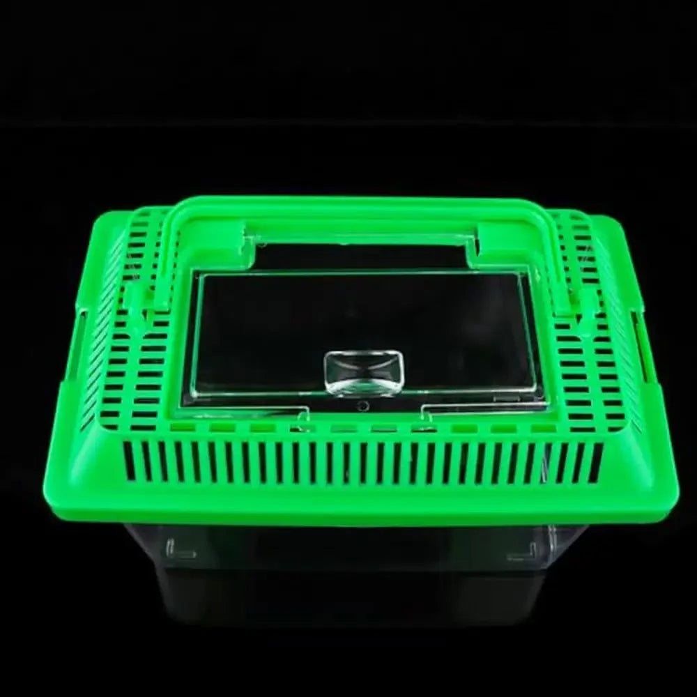 10pc Plastic Reptile Carrier Box with Lid 7L x 4.3W x 4.3H