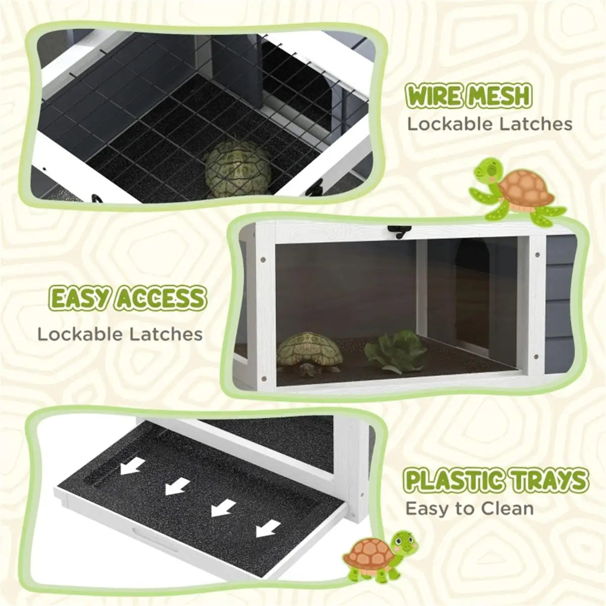 Deluxe Pet House for Tortoises & Small Animals Habitat