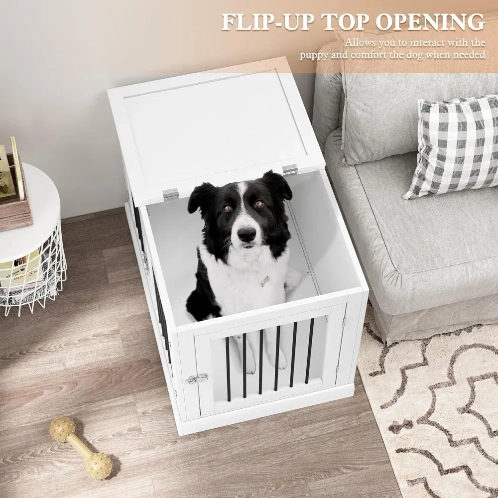 Furniture Style Dog Crate with Cushion for Small Dogs