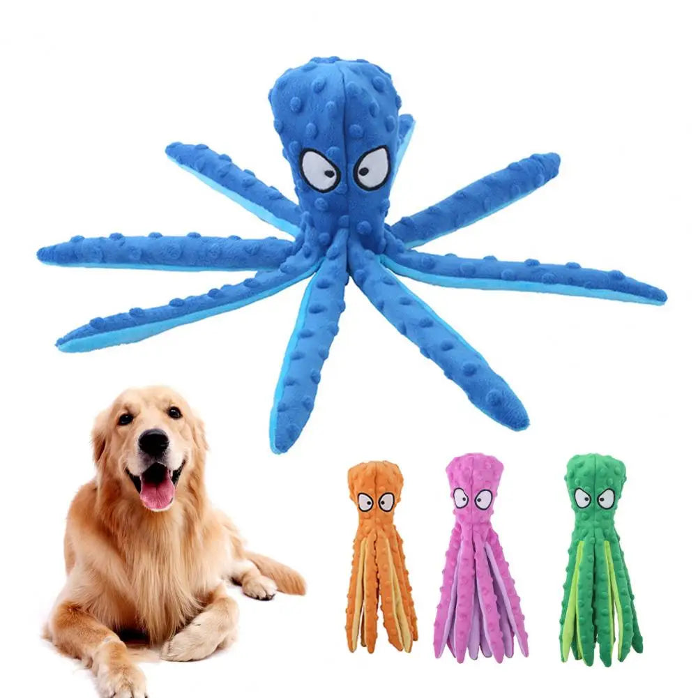 Dog Toy Bite Resistant Plush Safe Octopus Puppy Toy
