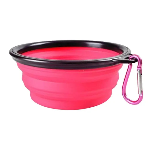 Collapsible Pet Silicone Dog Food Water Bowl Outdoor Travel