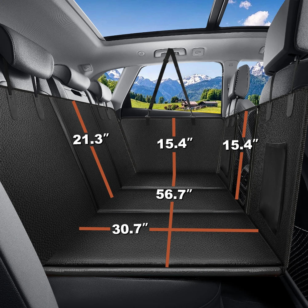 Back Seat Extender for Dogs Waterproof Dog Car Seat Cover