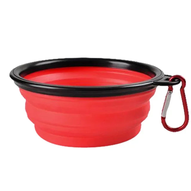 Collapsible Pet Silicone Dog Food Water Bowl Outdoor Travel