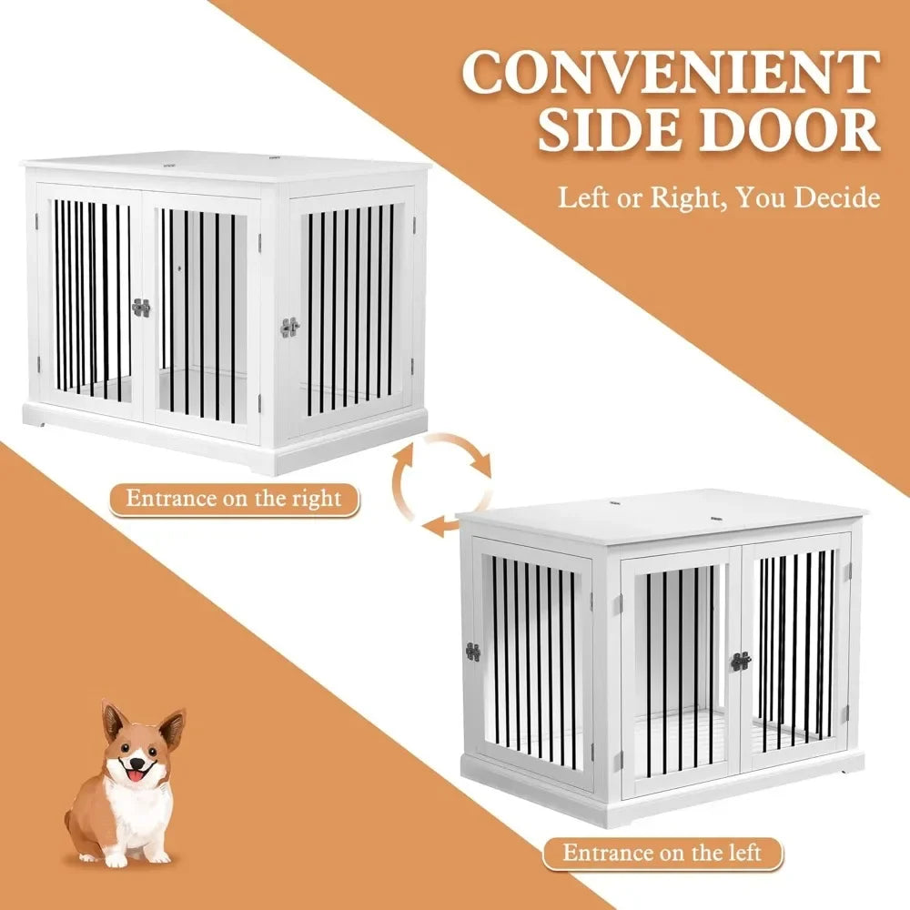 Furniture Style Dog Crate with Cushion for Small Dogs