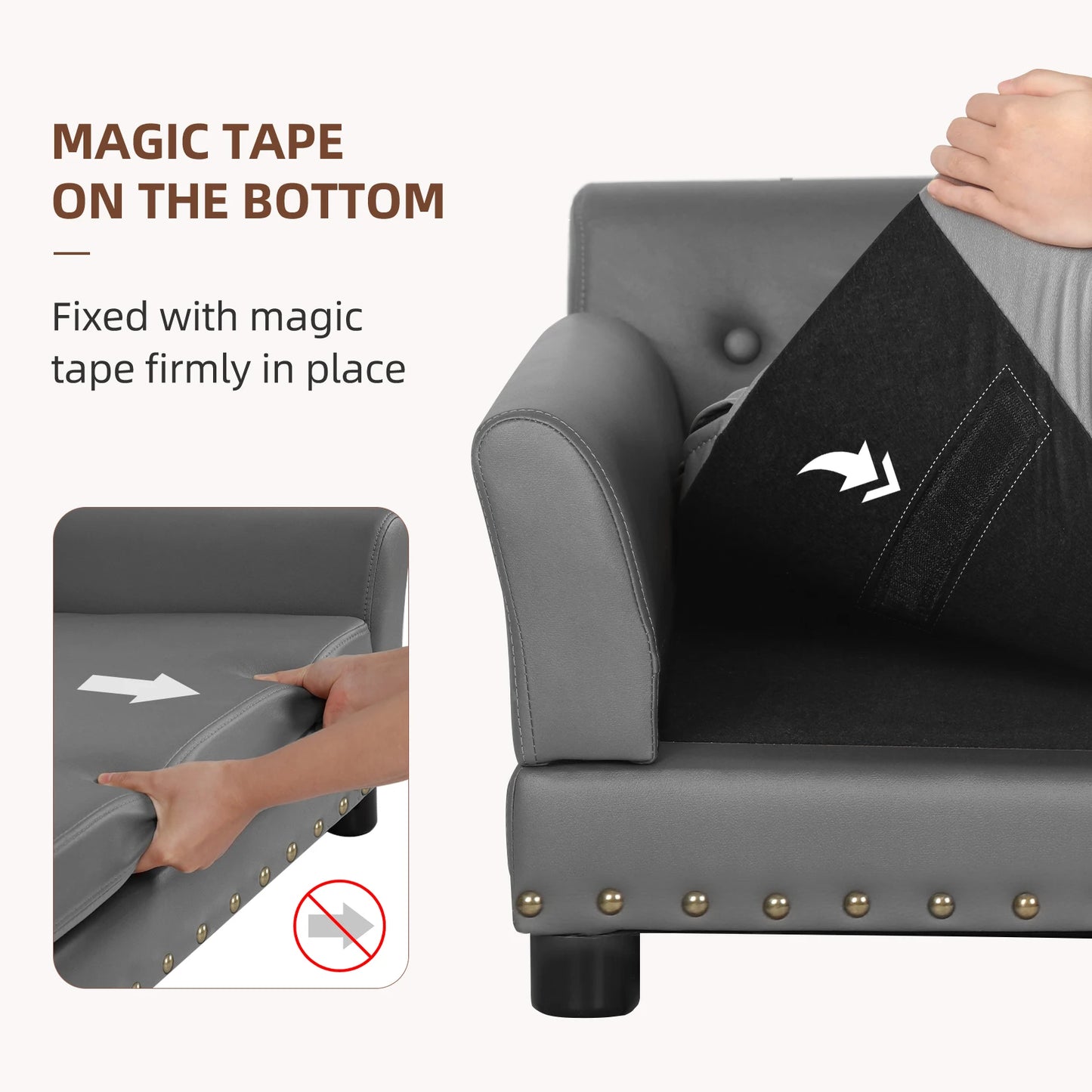 Elevated Dog Bed Sofa Microfiber Leather Cover Luxurious Pet Chair