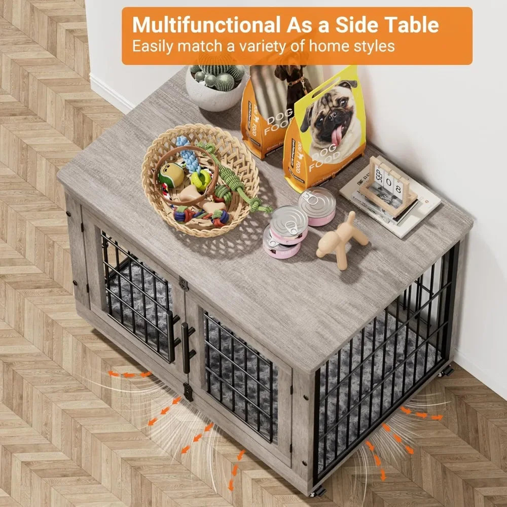 Dog Crate Furniture for Medium Dogs, Kennel Indoor Table